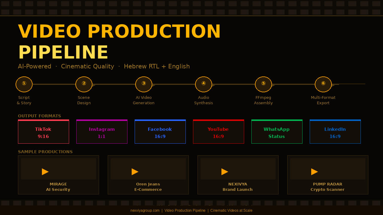 Video Production Pipeline — וידאו AI